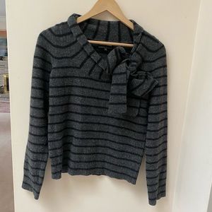 Gray Emporio Armani sweater with black stripes